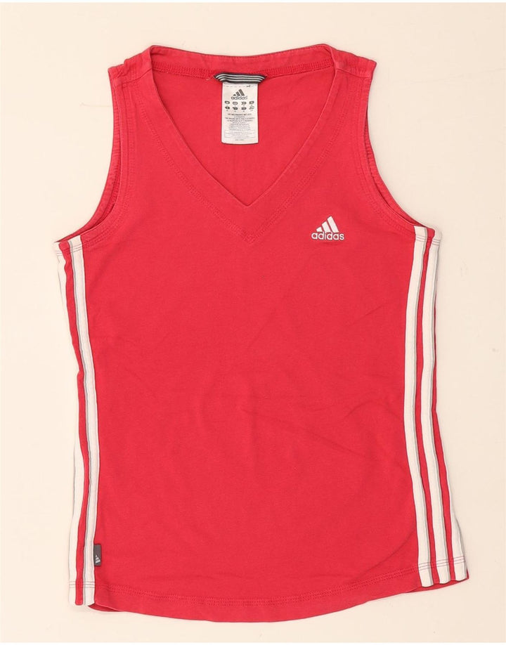 Adidas Γυναικείο Γιλέκο Τοπ UK 10 Μικρό κόκκινο βαμβακερό