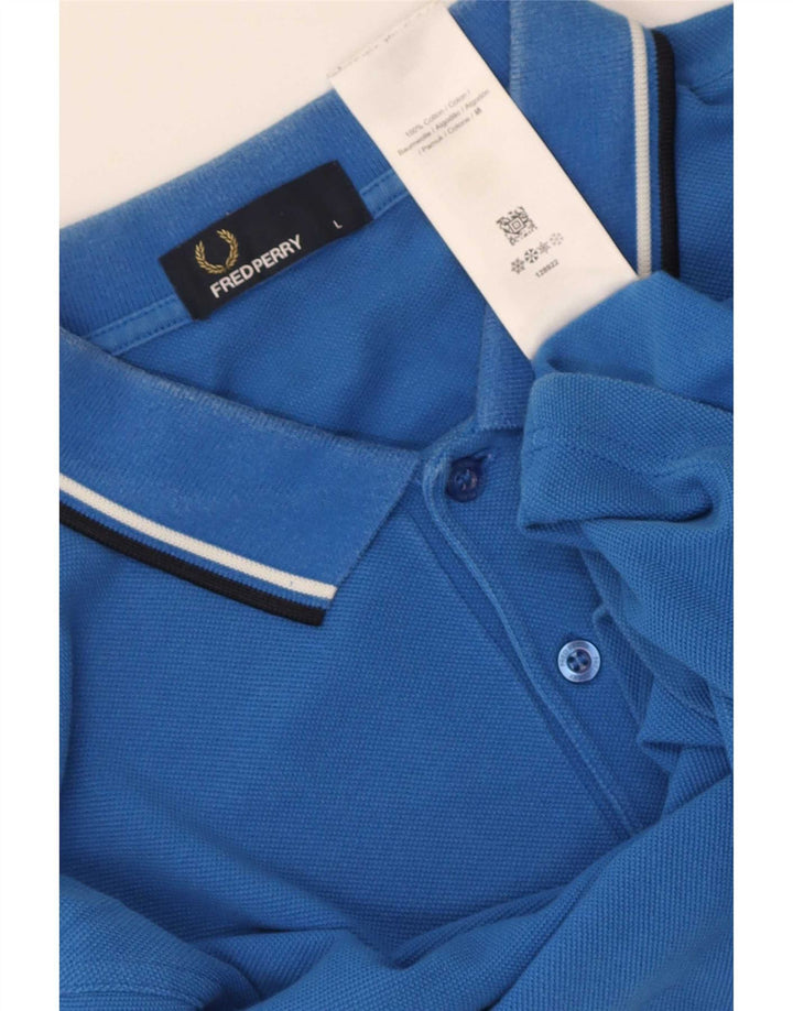 Fred Perry Ανδρικό Πόλο Μπλουζάκι Μεγάλο Μπλε Βαμβακερό ριγέ