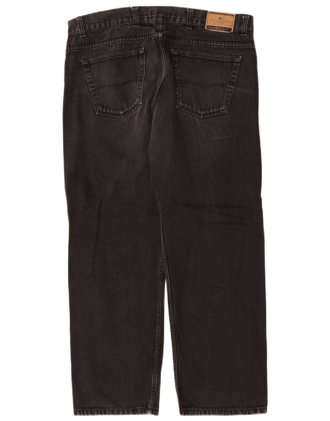 Marks & Spencer Ανδρικό Μπλε Harbor Straight Jeans W40 L29 Μαύρο βαμβακερό