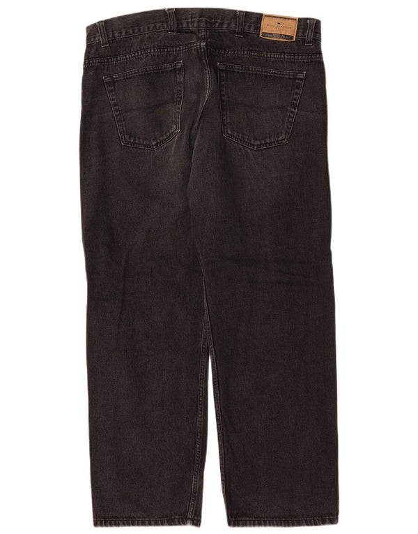 Marks & Spencer Ανδρικό Μπλε Harbor Straight Jeans W40 L29 Μαύρο βαμβακερό