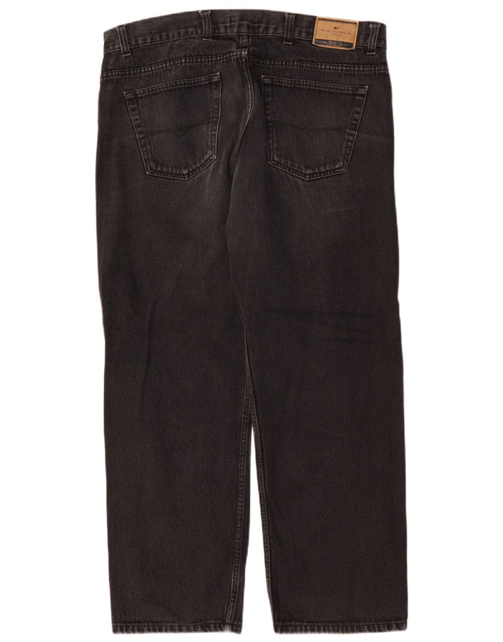 Marks & Spencer Ανδρικό Μπλε Harbor Straight Jeans W40 L29 Μαύρο βαμβακερό