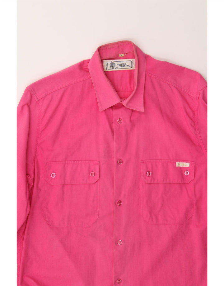 MARINA YACHTING Mens Shirt Medium Pink Cotton Vintage Marina Yachting and Second-Hand Marina Yachting from Messina Hembry 