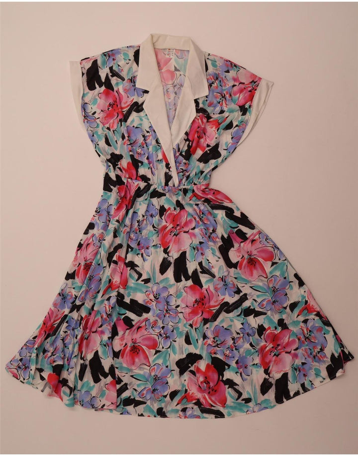 VINTAGE Γυναικείο Αμάνικο Φόρεμα EU 40 Μεσαίο Πολύχρωμο Φλοράλ