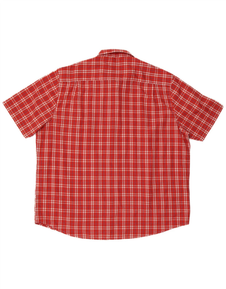 Ανδρικό κοντομάνικο πουκάμισο James Pringle 2XL Red Check Polyester