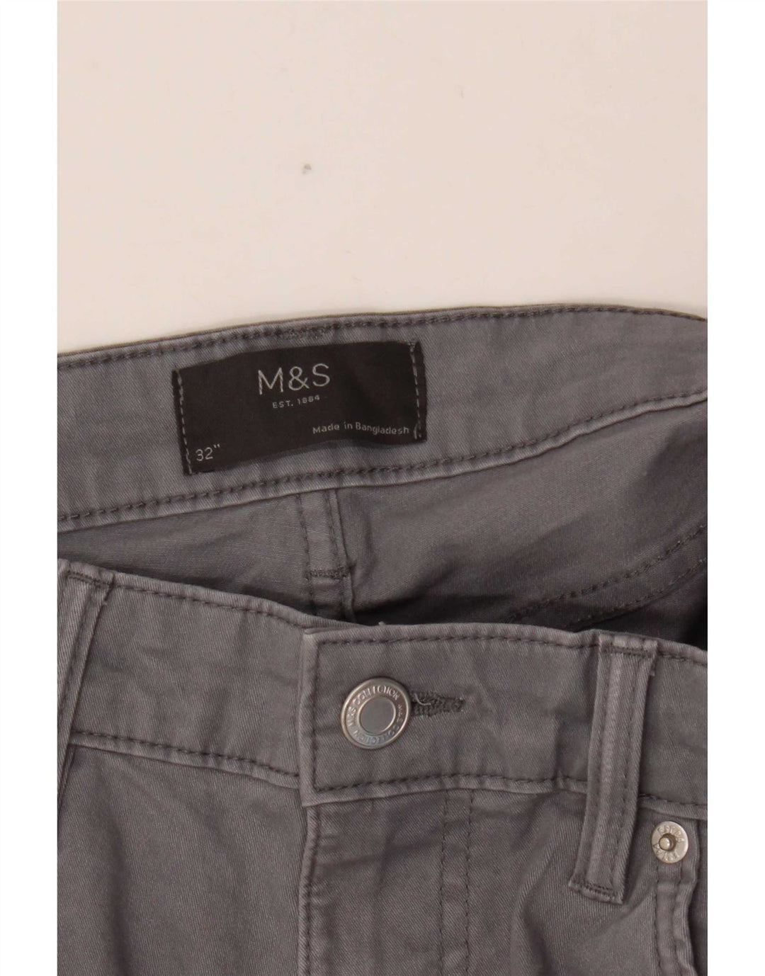Ανδρικό σορτς Casual Marks & Spencer W32 Βαμβακερό μεσαίο γκρι