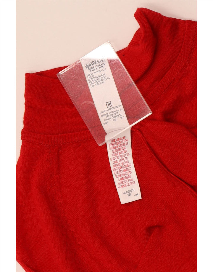 MARKS & SPENCER Γυναικείο πουλόβερ με λαιμό χελώνα UK 12 Μεσαίο κόκκινο