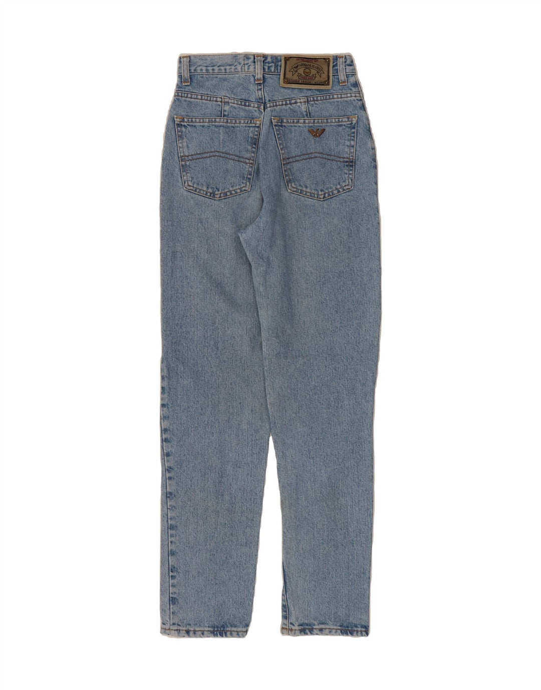 ARMANI Womens Tapered Jeans W27 L28 Blue Cotton Vintage Armani and Second-Hand Armani from Messina Hembry 
