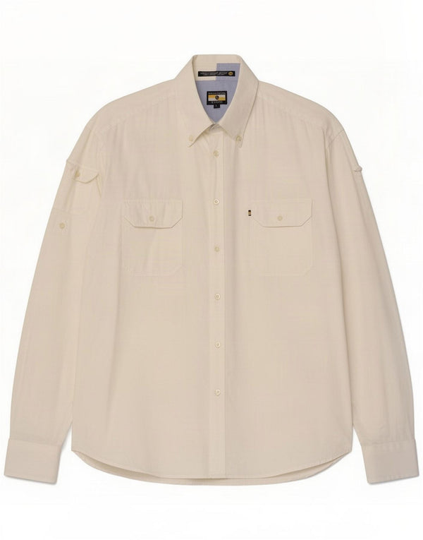 Navigare Mens Shirt Large White Cotton Sports