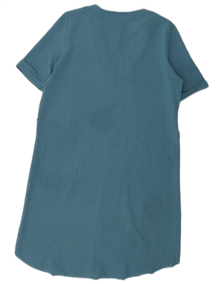 Zara Γυναικείο Oversized Shift φόρεμα UK 10 Small Blue