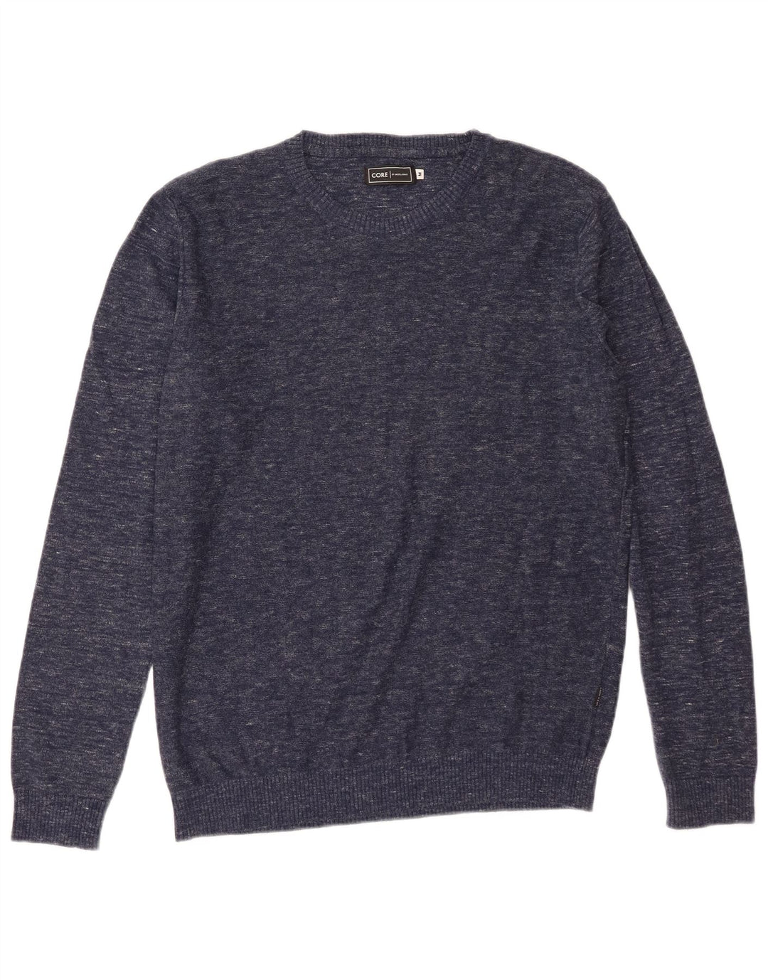 Jack & Jones Ανδρικό πουλόβερ με λαιμόκοψη, μεσαίο μπλε ναυτικό βαμβακερό