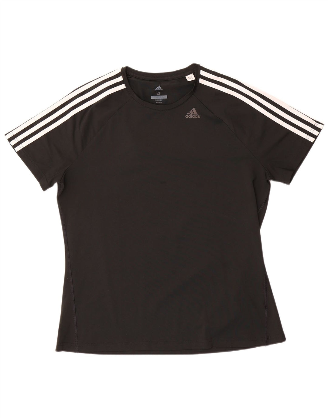 Γυναικείο T-Shirt Climalite ADIDAS Top UK 20/22 XL Μαύρο Πολυεστέρας