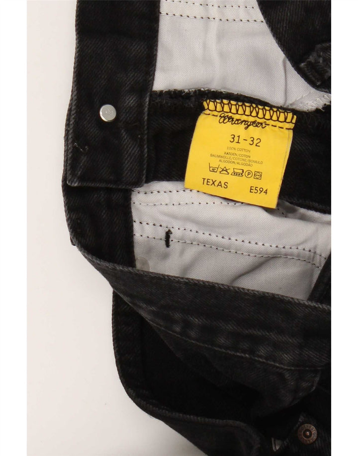 Ανδρικό τζιν Texas Straight Wrangler W31 L32 μαύρο βαμβακερό