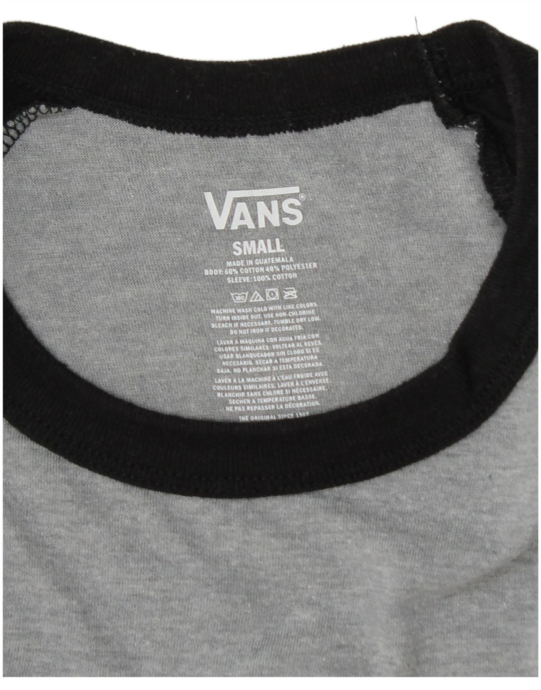Vans Ανδρικό γραφικό μπλουζάκι 3/4 μανίκι μικρό γκρι βαμβακερό