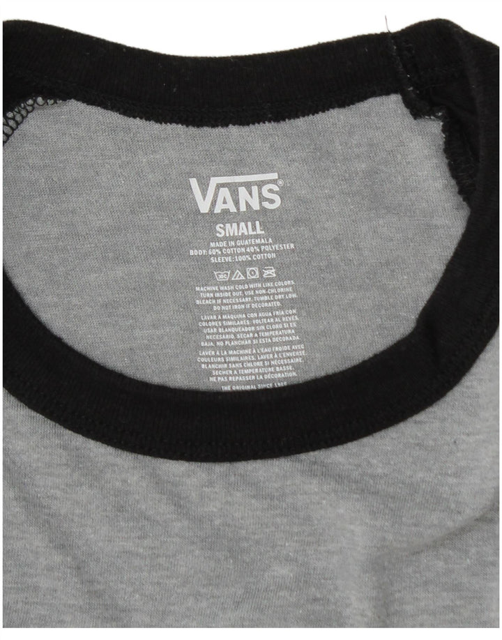 Vans Ανδρικό γραφικό μπλουζάκι 3/4 μανίκι μικρό γκρι βαμβακερό