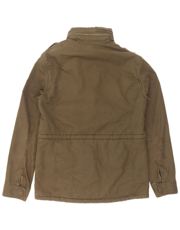Ανδρικό στρατιωτικό μπουφάν Sherpa με κουκούλα Superdry UK 40 μεγάλο βαμβακερό χακί