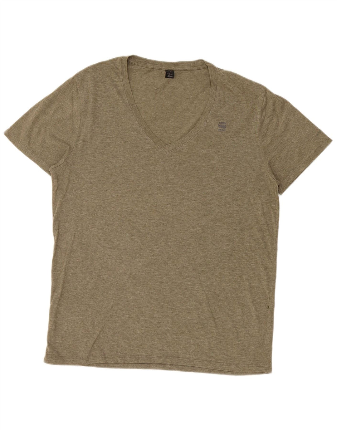 G-STAR Mens T-Shirt Top Medium Khaki