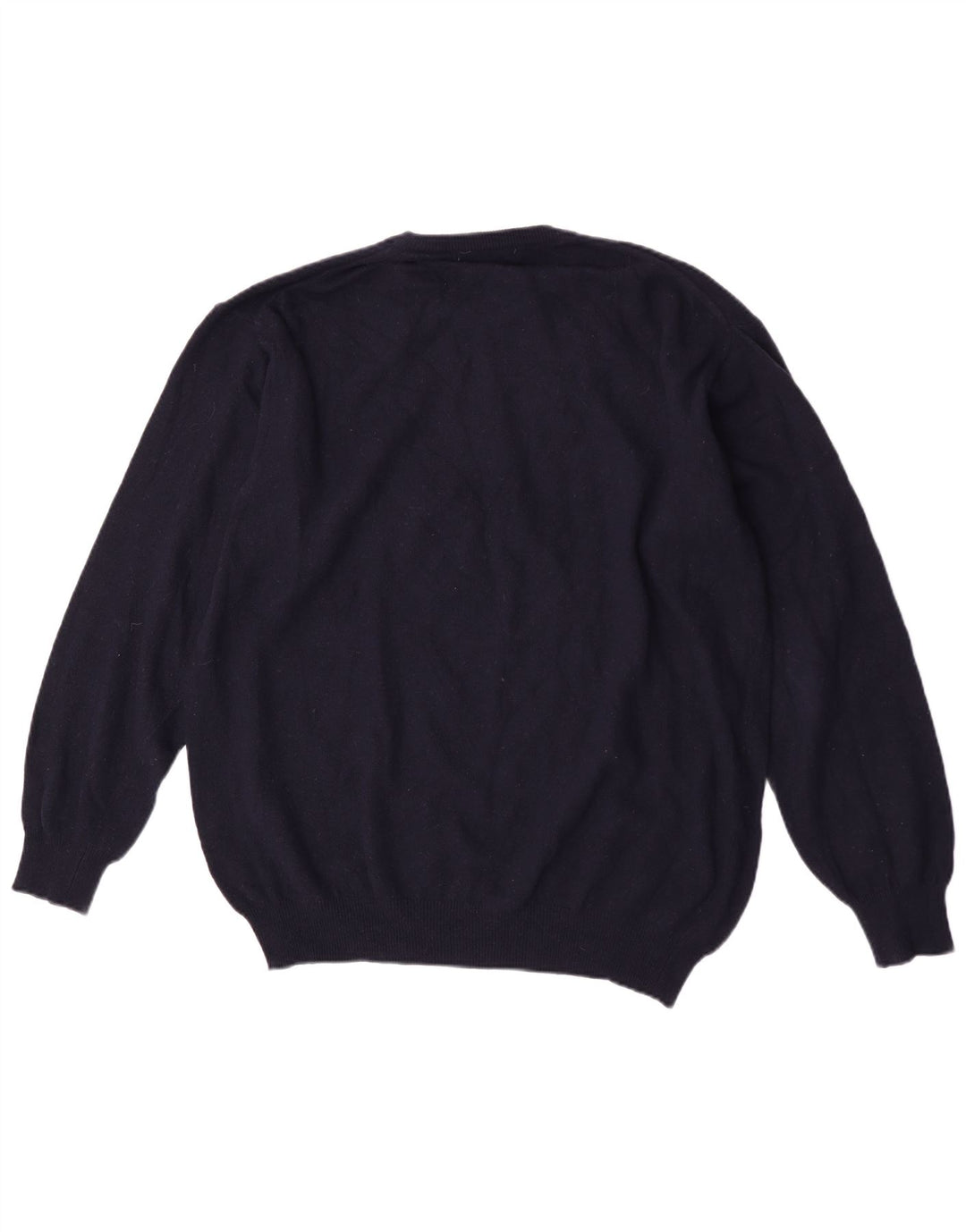 Ανδρικό πουλόβερ Zara με λαιμόκοψη XL Navy Blue Wool