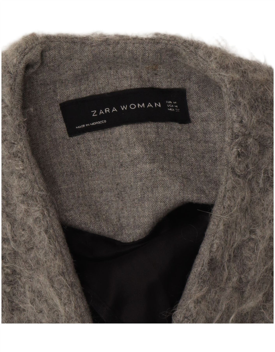Zara Γυναικείο Ανοιχτό Παλτό UK 14 Medium Grey