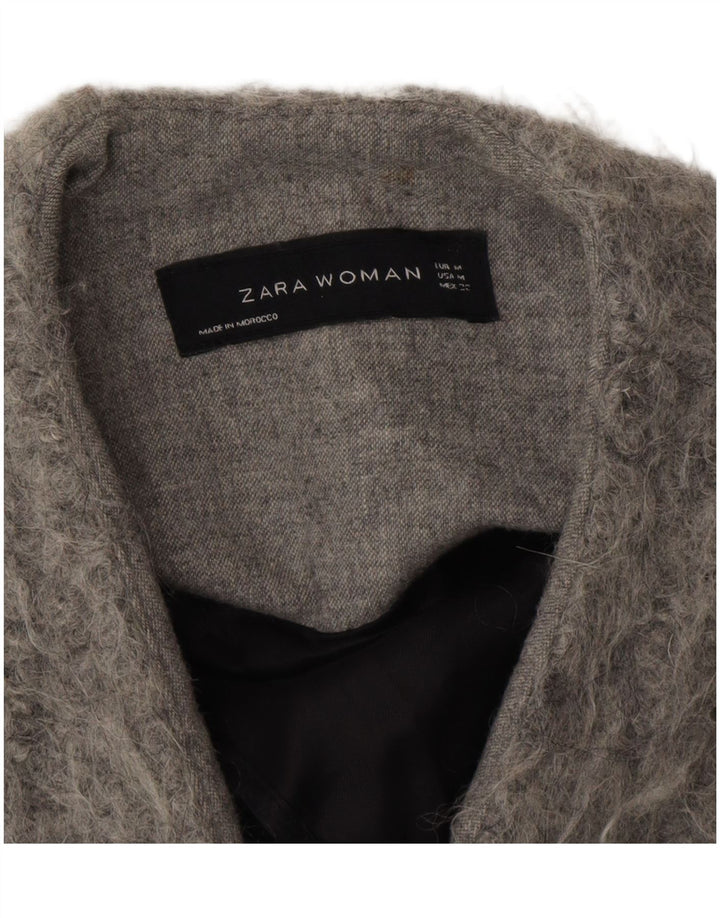 Zara Γυναικείο Ανοιχτό Παλτό UK 14 Medium Grey