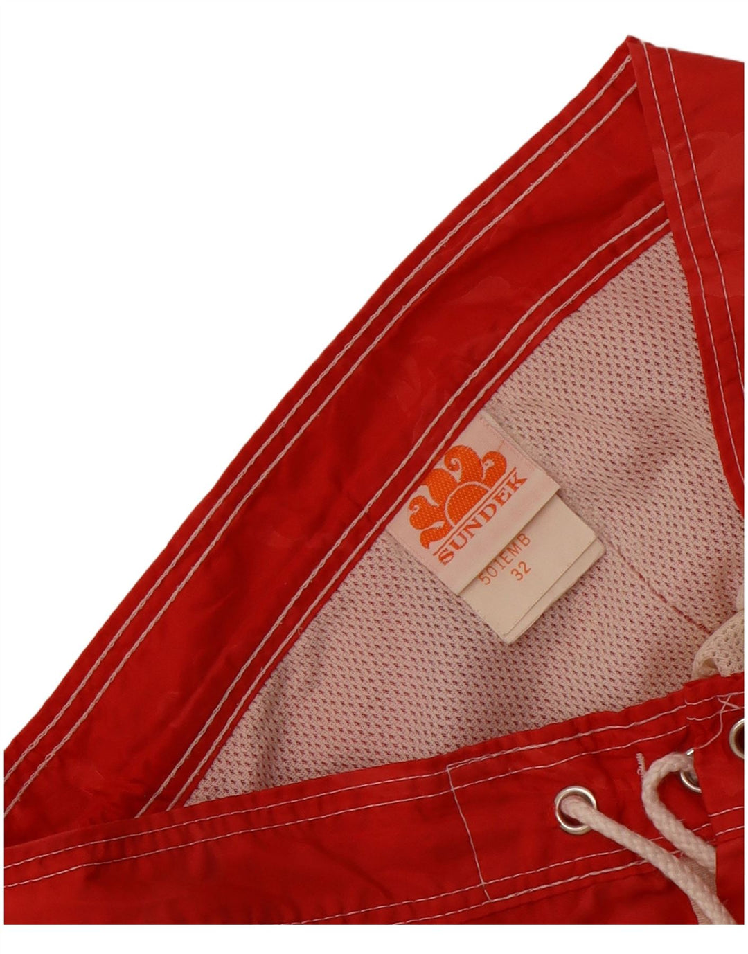 Ανδρικό σορτς κολύμβησης Sundek, μεσαίο κόκκινο φλοράλ νάιλον