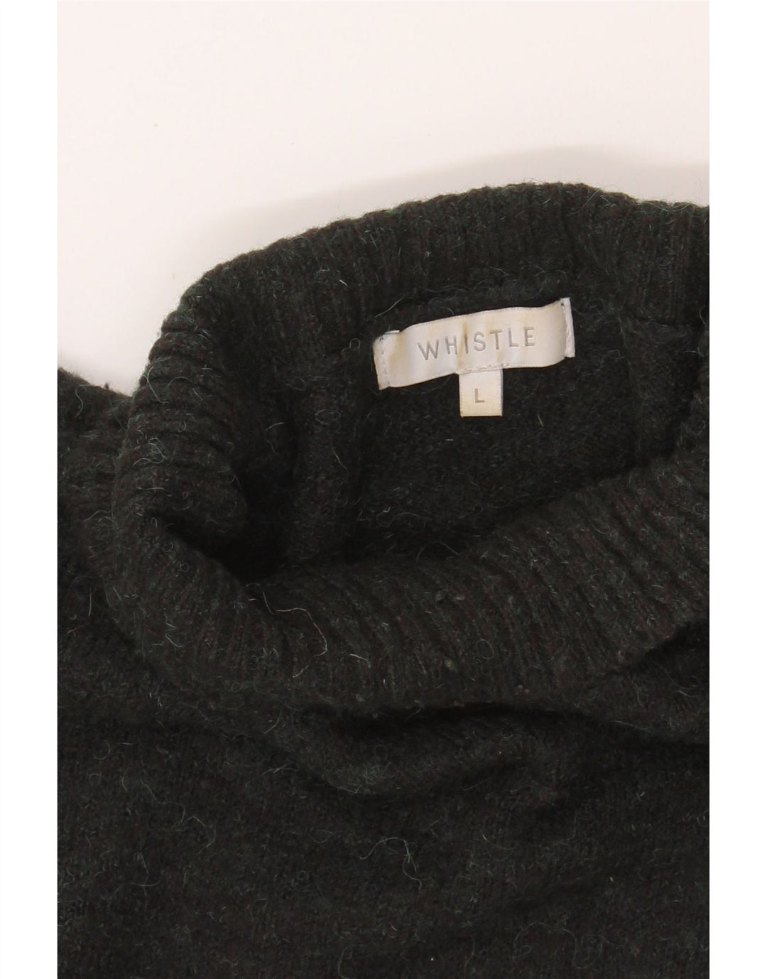 VINTAGE Womens Oversized Roll Neck Jumper Sweater UK 16 Large Grey Acrylic Vintage Vintage and Second-Hand Vintage from Messina Hembry 