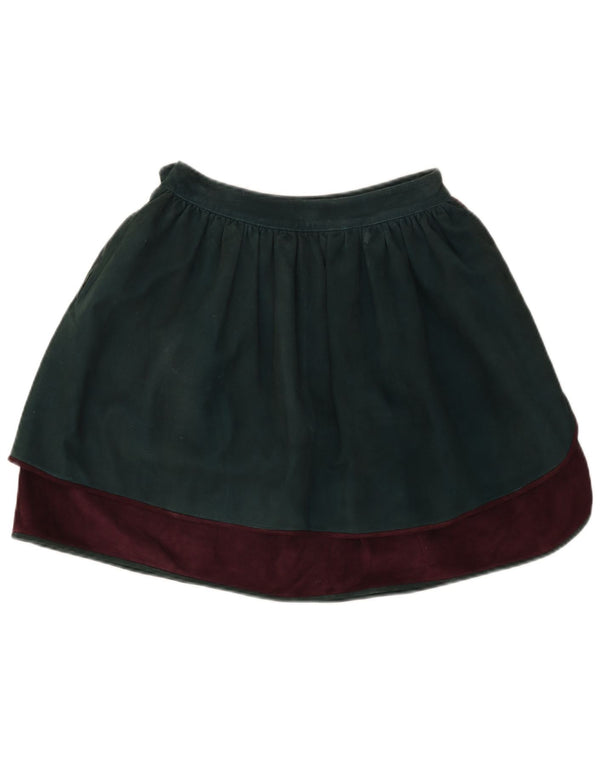 Vintage γυναικεία φούστα A-line IT 40 Small W26 Green Colourblock