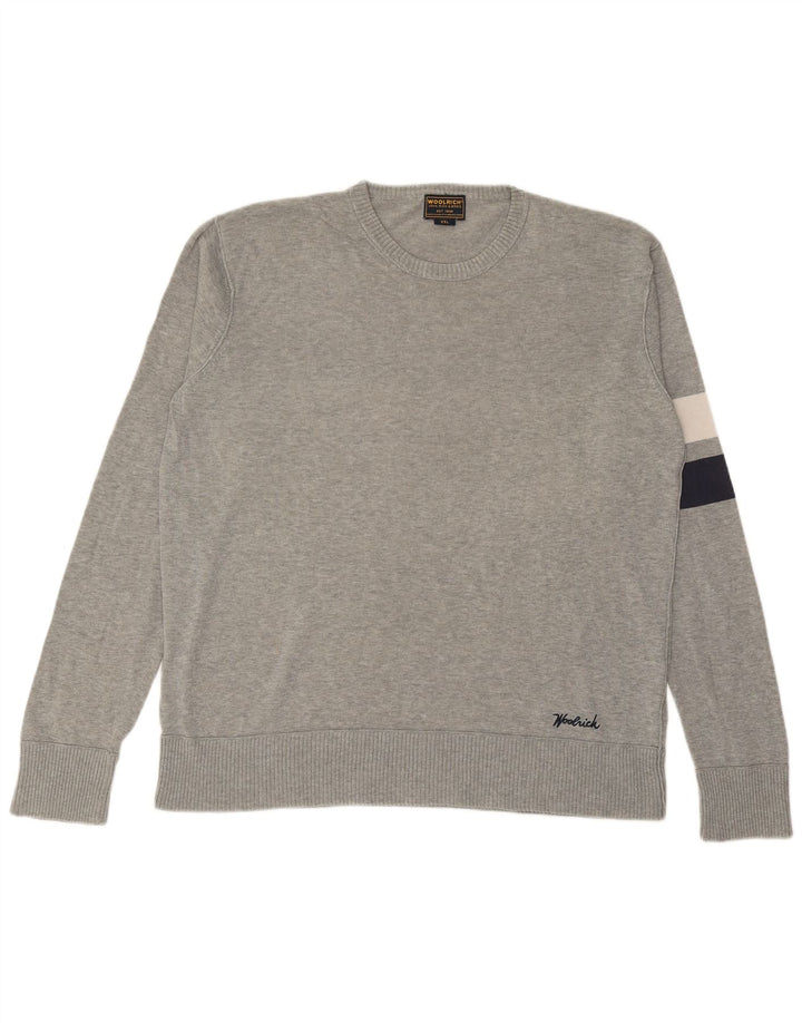 Ανδρικό πουλόβερ με λαιμόκοψη WOOLRICH 2XL Γκρι