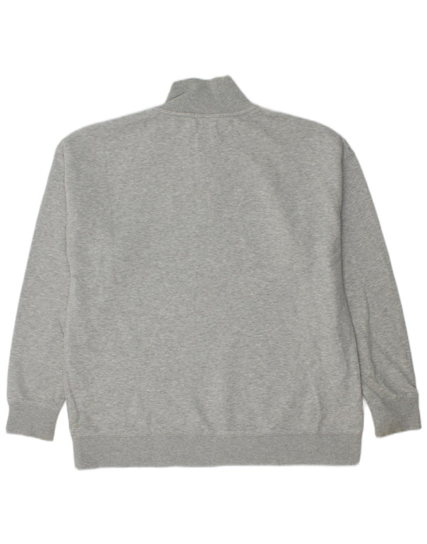 Ανδρικό φούτερ με φερμουάρ CALVIN KLEIN JEANS, μεσαίο γκρι