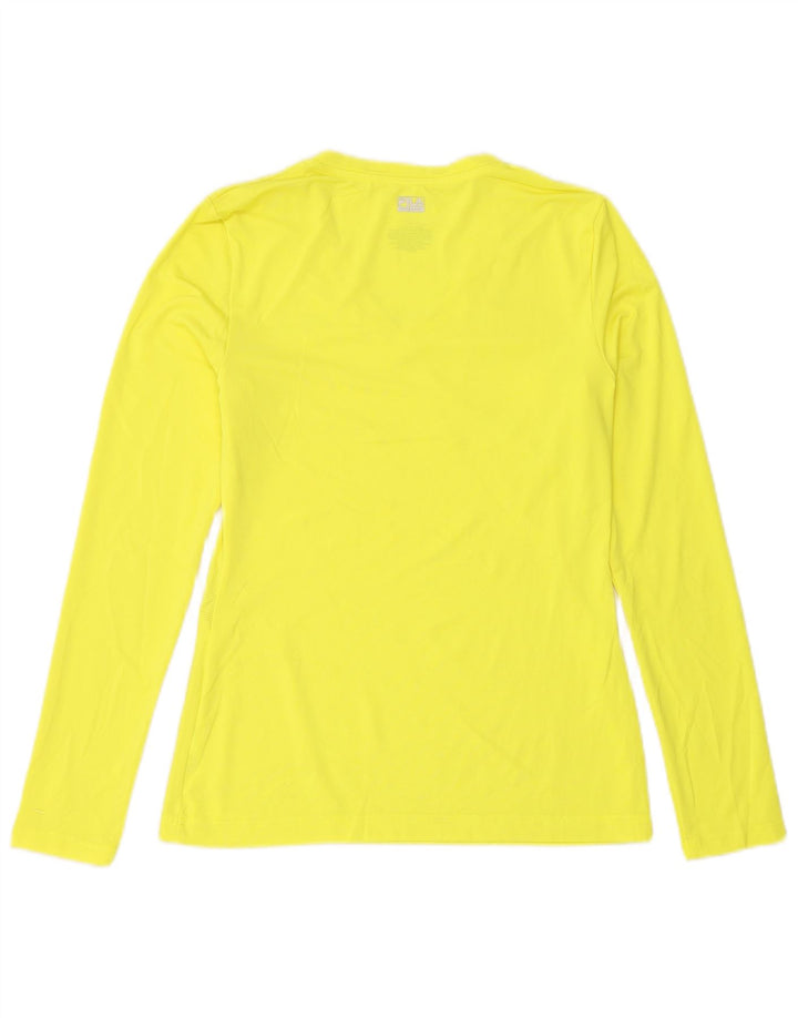 Fila Γυναικείο τοπ μακρυμάνικο UK 10 Small Yellow Polyester