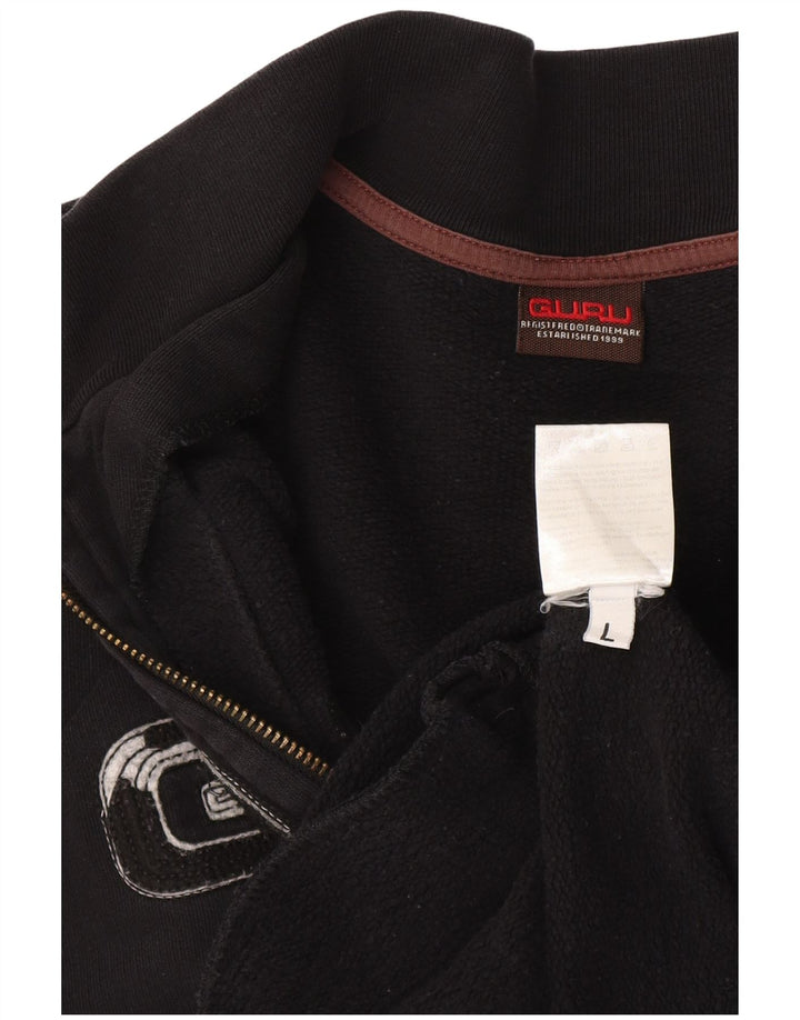 Ανδρική φόρμα γραφική Guru Top Jacket Μαύρο Βαμβακερό