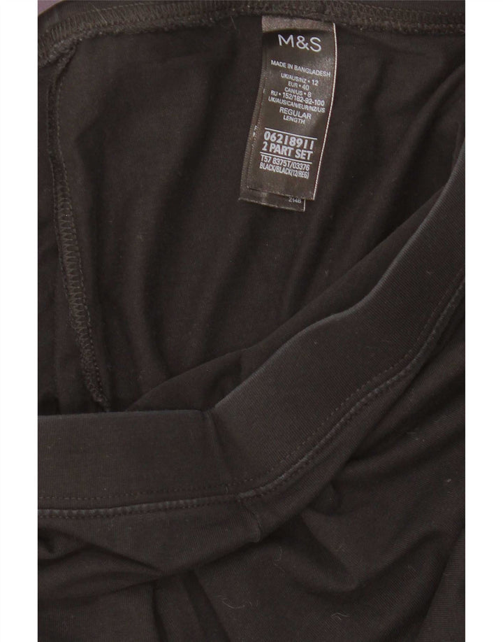Marks & Spencer Γυναικεία Κολάν UK 12 Μεσαίο μαύρο βαμβακερό