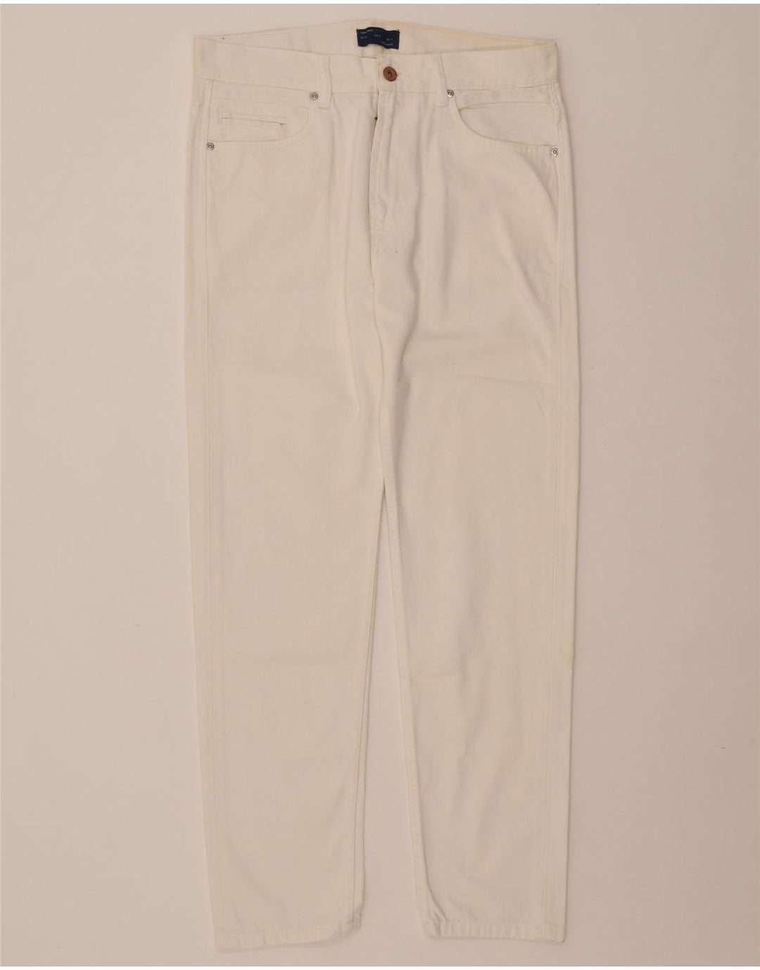 ZARA Ανδρικό Slim Jeans EU 40 Medium W31 L28 Off White Βαμβακερό