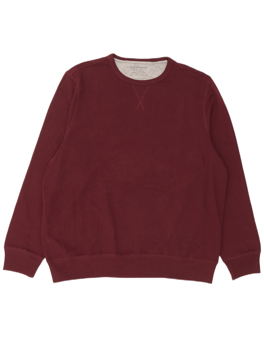 Marks & Spencer Ανδρικό φούτερ με κανονική εφαρμογή Jumper 2XL Βαμβακερό μπορντό