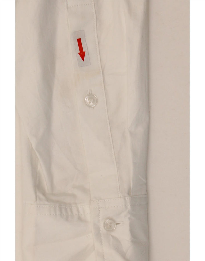 Γυναικείο πουκάμισο ZARA Crop Oversized UK 6 XS Λευκό βαμβακερό