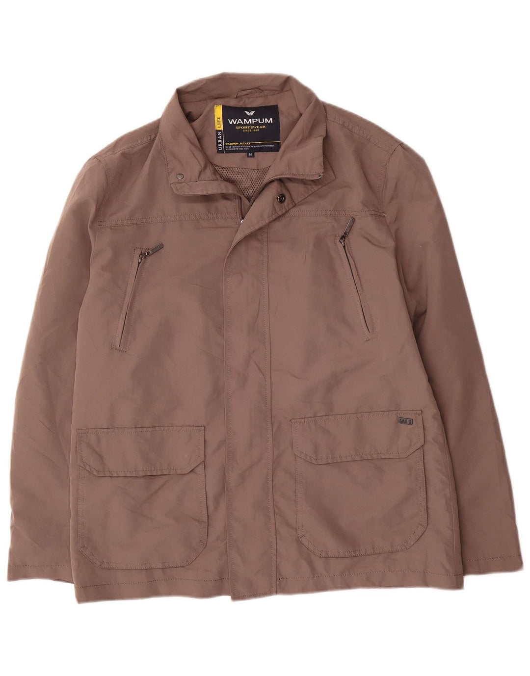 Wampum Mens Utility Jacket UK 38 Medium Grey Polyester
