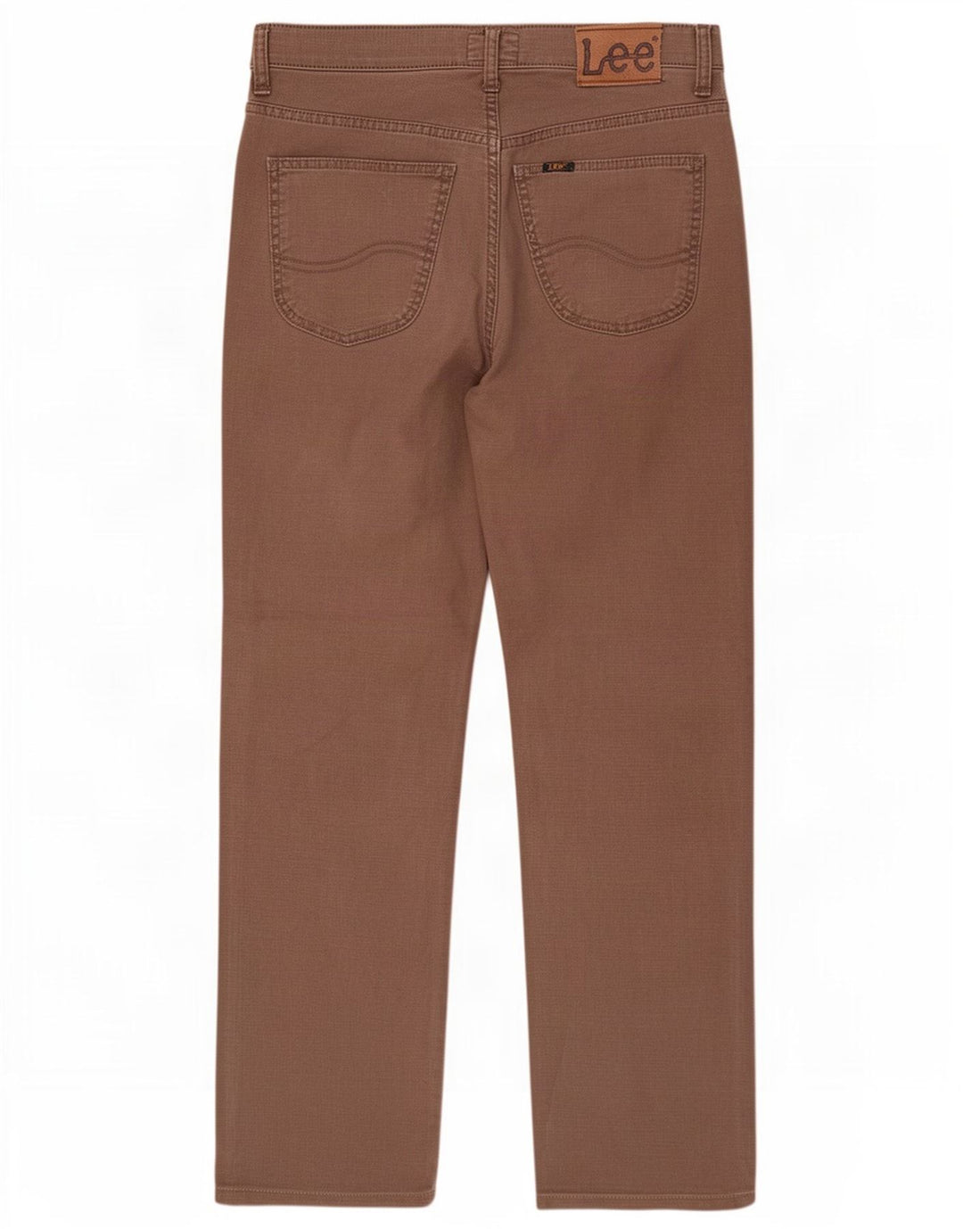 Lee Mens Straight Jeans W32 L34 Καφέ Βαμβακερό