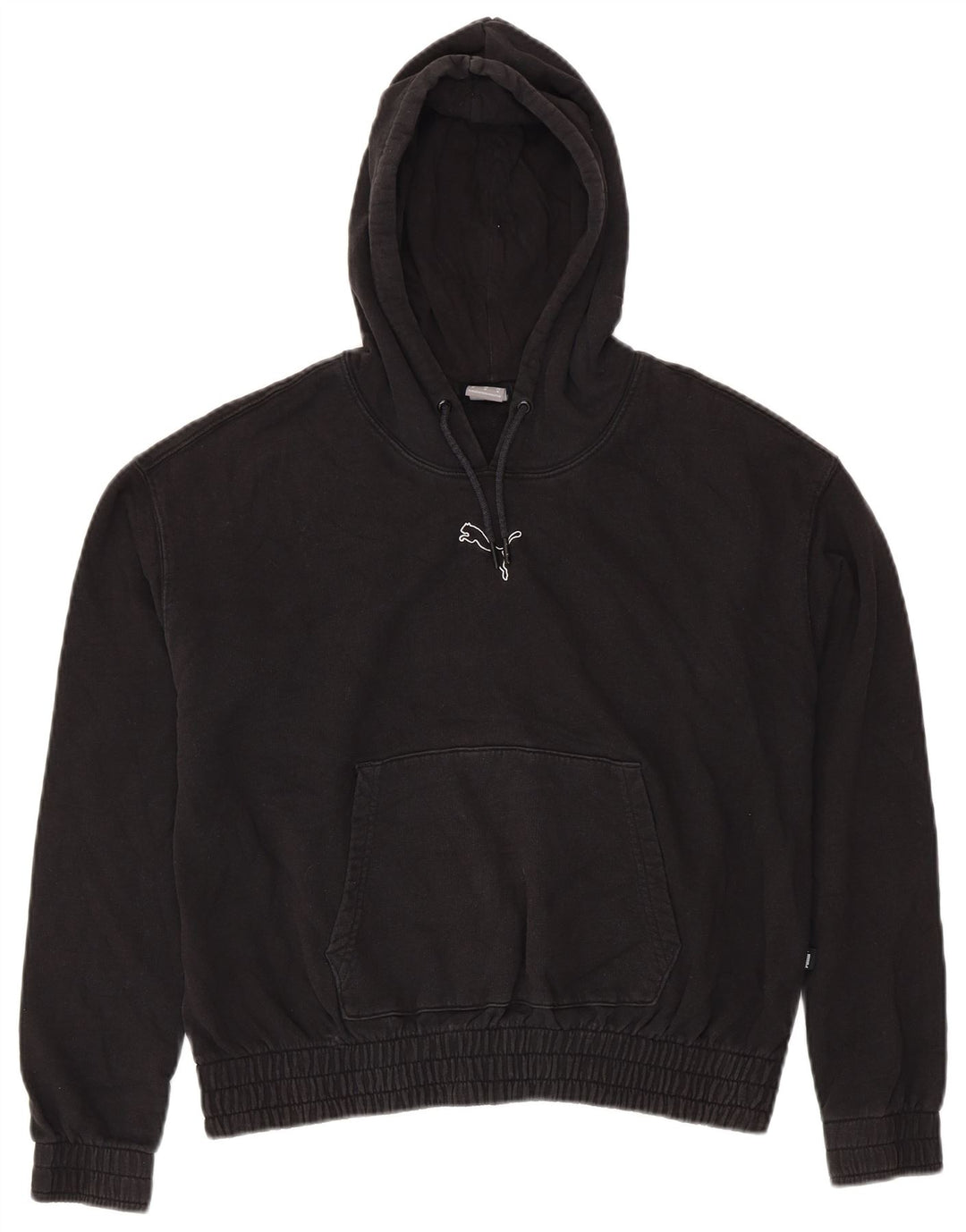 PUMA Γυναικείο Hoodie Jumper UK 14 Medium μαύρο βαμβακερό