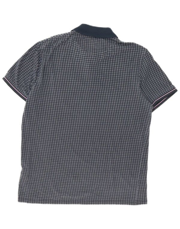 Ted Baker Ανδρικό πουκάμισο Polo Νούμερο 3 Medium Navy Blue γεωμετρικό