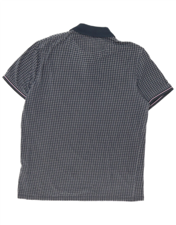 Ted Baker Ανδρικό πουκάμισο Polo Νούμερο 3 Medium Navy Blue γεωμετρικό