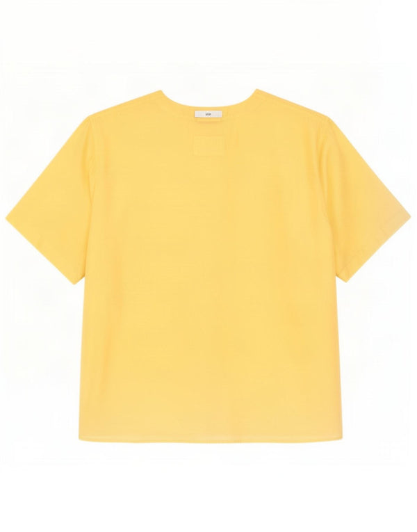 Vintage γυναικείο κοντομάνικο μπλούζα UK 16 Large Yellow
