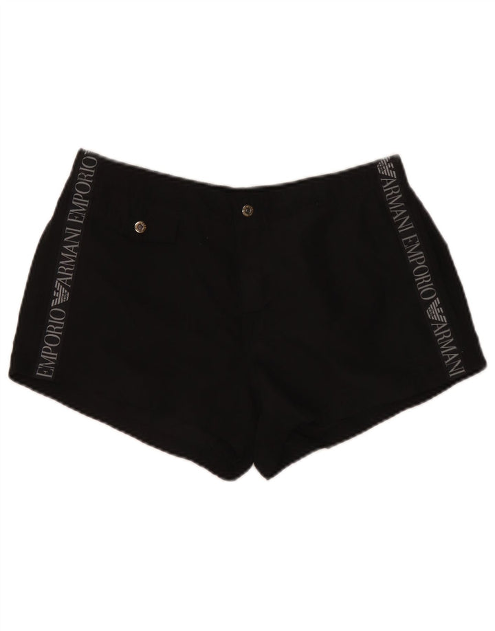Γυναικείο γραφικό casual σορτς Emporio Armani W30 Μεσαίο μαύρο πολυεστέρα