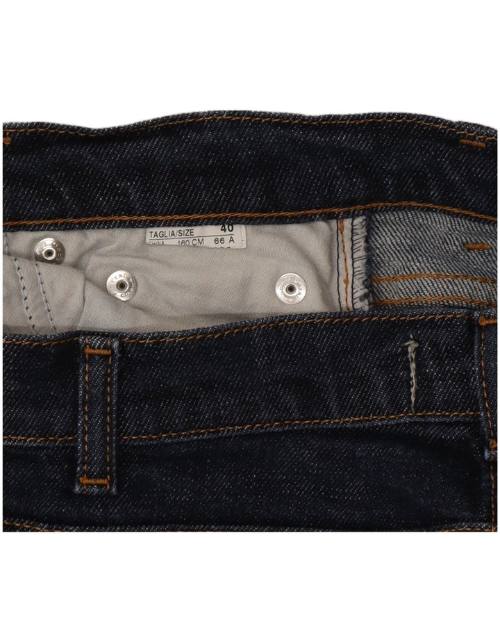 Benetton Γυναικείο Cropped Jeans IT 40 Small W26 L25 Navy Blue