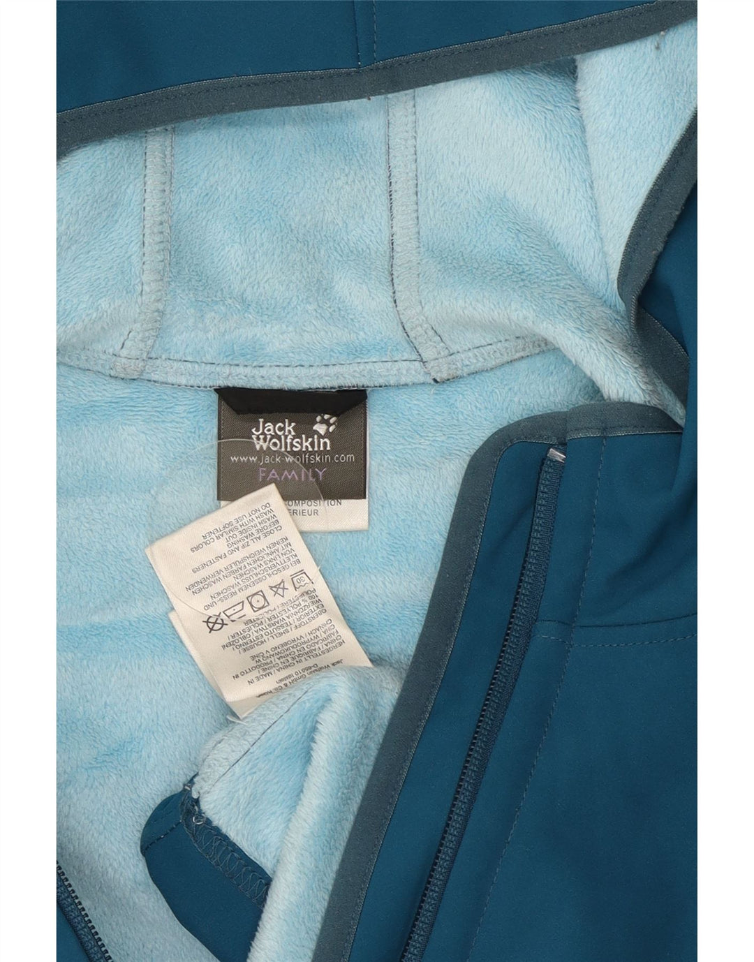 Jack Wolfskin για κορίτσια με κουκούλα αντιανεμικό μπουφάν 15-16 ετών μπλε πολυεστέρα