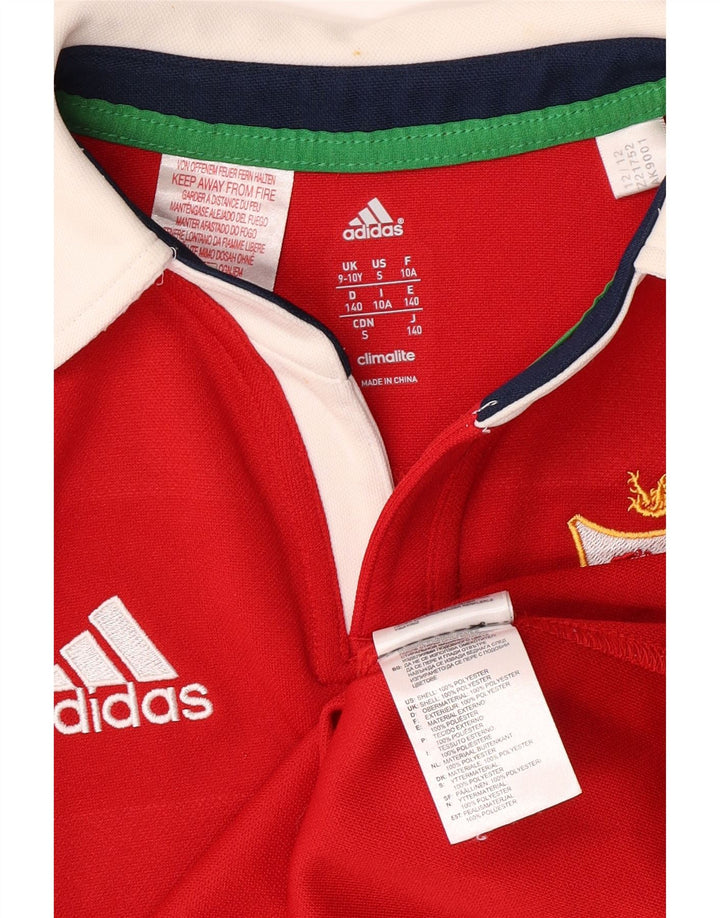 ADIDAS Boys Australia 2013 Graphic Polo Shirt 9-10 Years Red Polyester