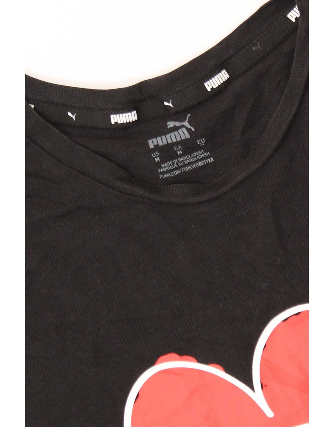Γυναικείο γραφικό μπλουζάκι Puma Top UK 12 Medium Black