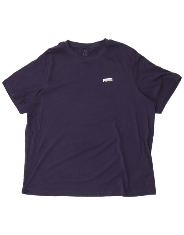 Ανδρικό T-Shirt Puma Top 2XL Navy Blue από βαμβάκι