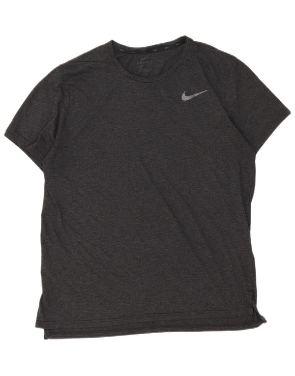 Ανδρικό T-Shirt Nike Dri Fit Τοπ μεσαίου γκρι πολυεστέρα