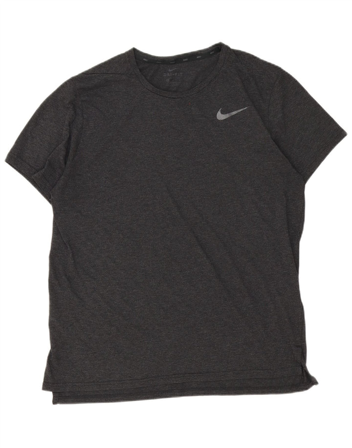 Ανδρικό T-Shirt Nike Dri Fit Τοπ μεσαίου γκρι πολυεστέρα