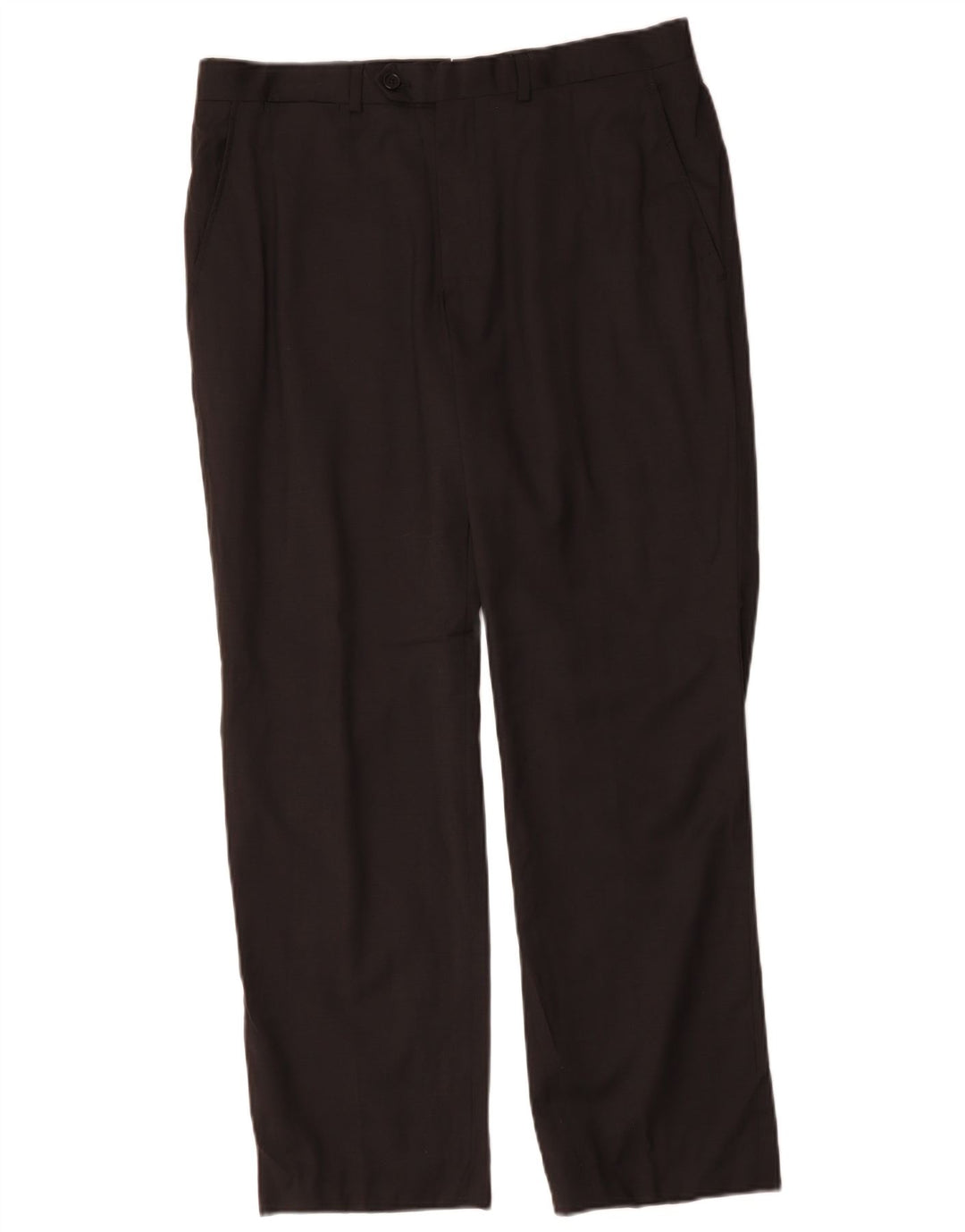 MASSIMO DUTTI Ανδρικό ίσιο παντελόνι EU 42 Large W32 L32 Μαύρο μάλλινο