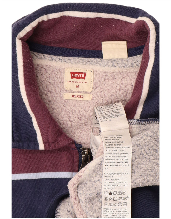Ανδρικό φούτερ LEVI'S Relaxed Zip Lack Jumper Medium Navy Blue ριγέ